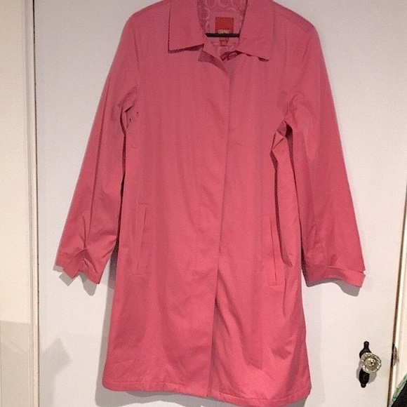 Esprit Pink mid length Trench Coat Size M - Picture 1 of 7